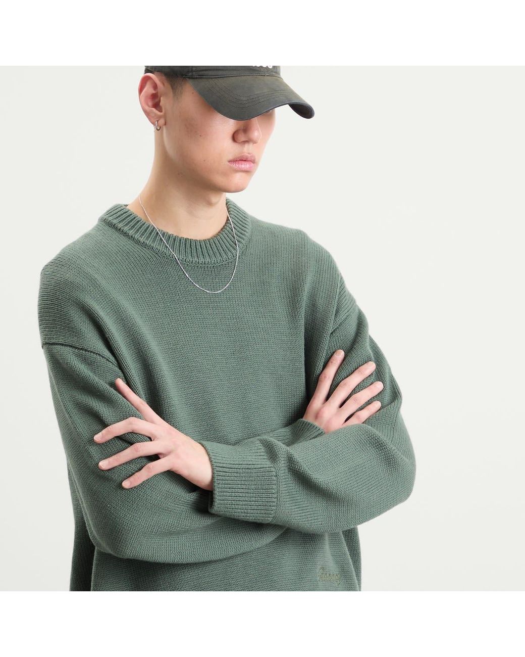Ronning Green Merino R Knit Sweater for men