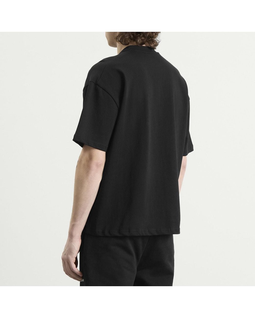 Annie Hood Black Mini Logo T-Shirt for men
