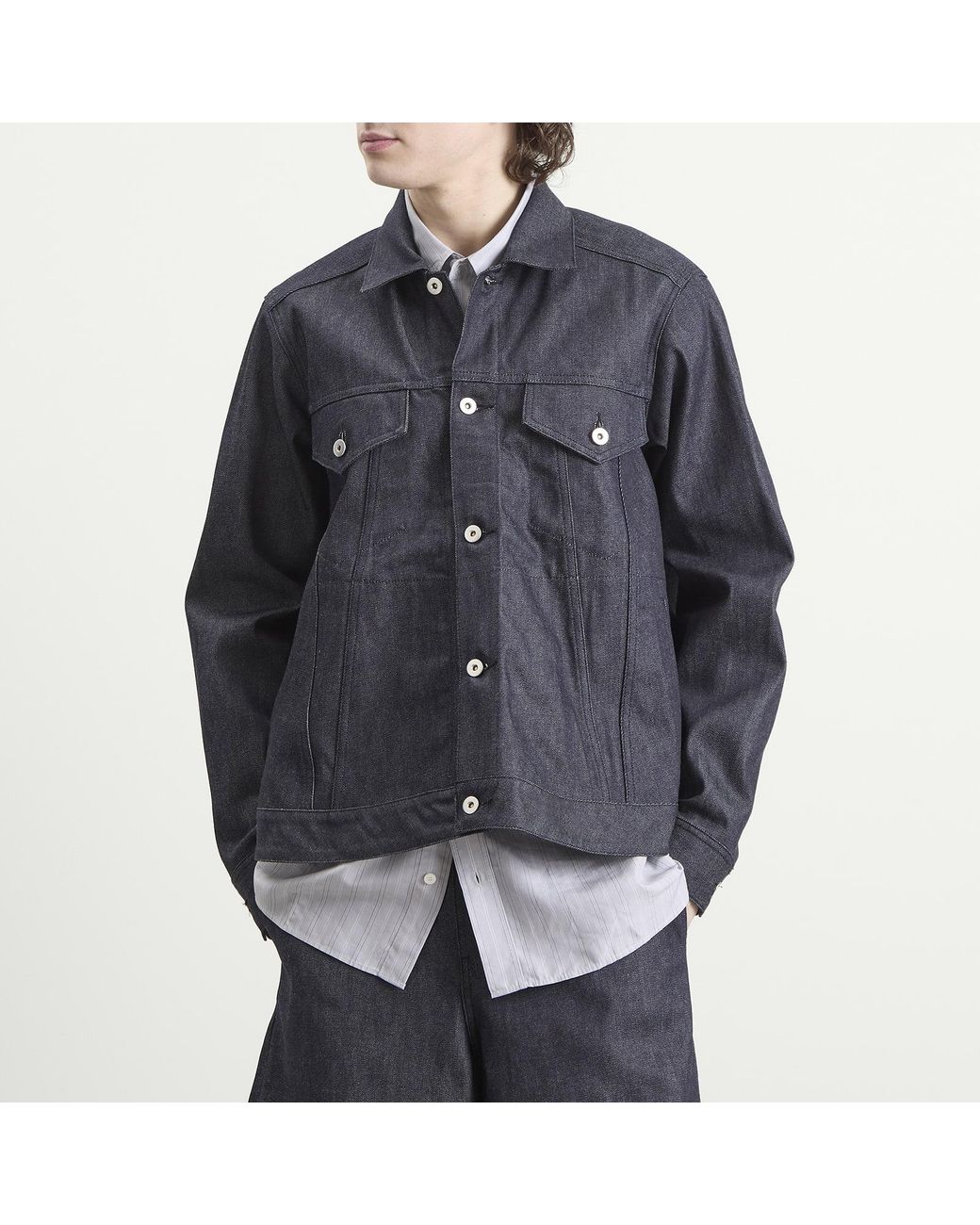 Comme des Garçons Blue Denim Jacket for men