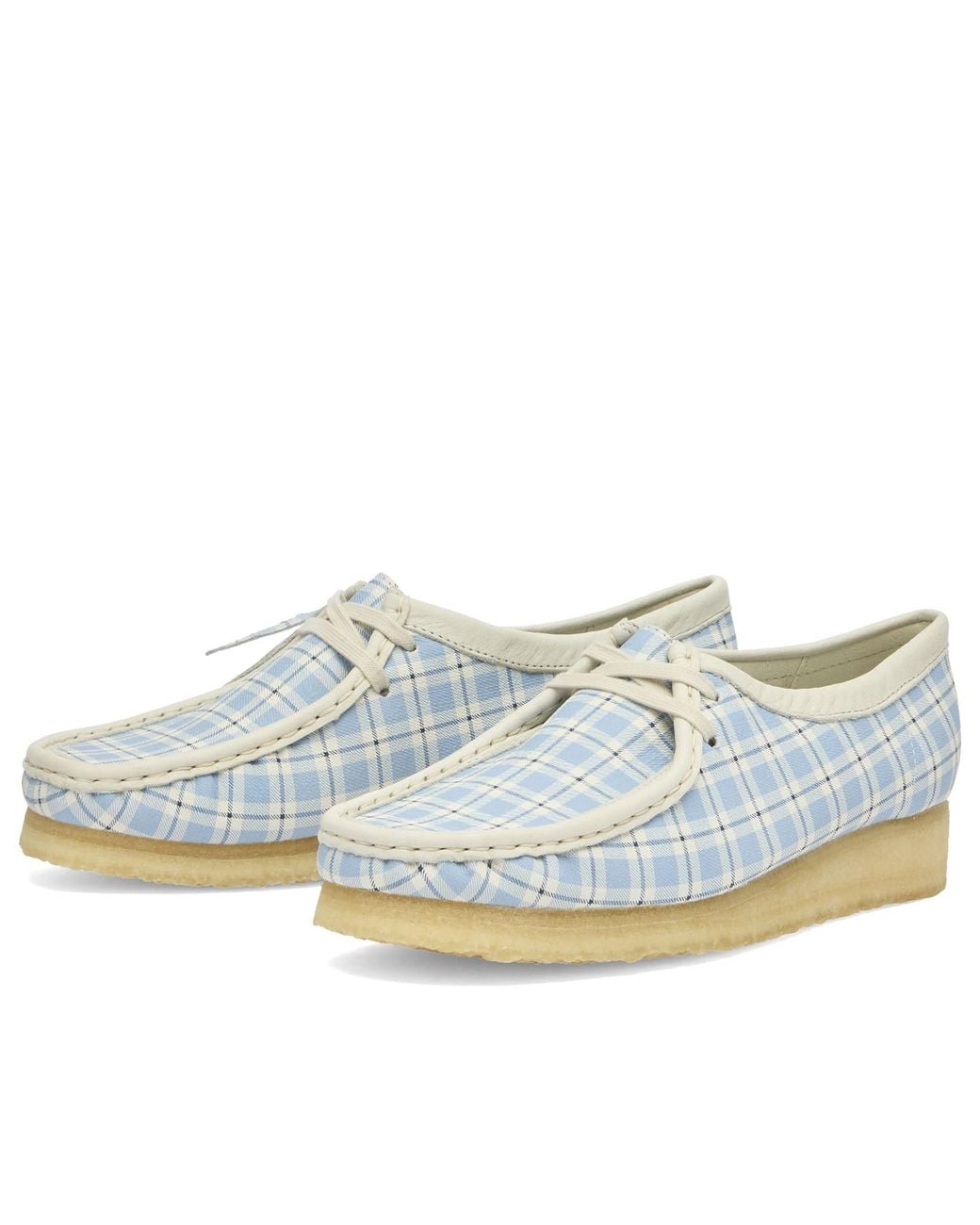 Clarks Blue Check Wallabee Boot