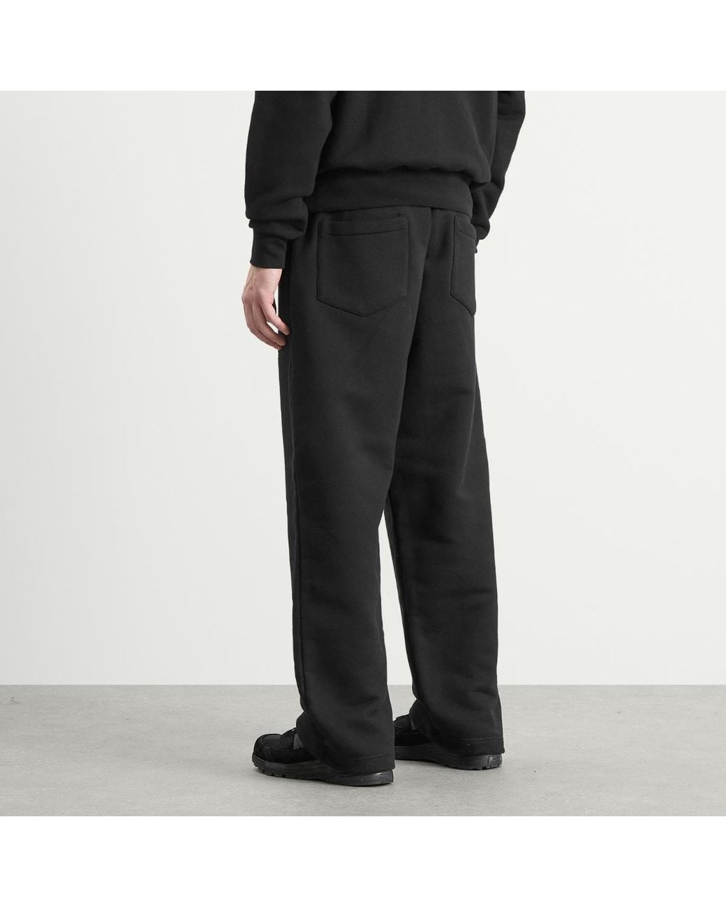 MKI Miyuki-Zoku Black Superweight Wide Leg Joggers for men