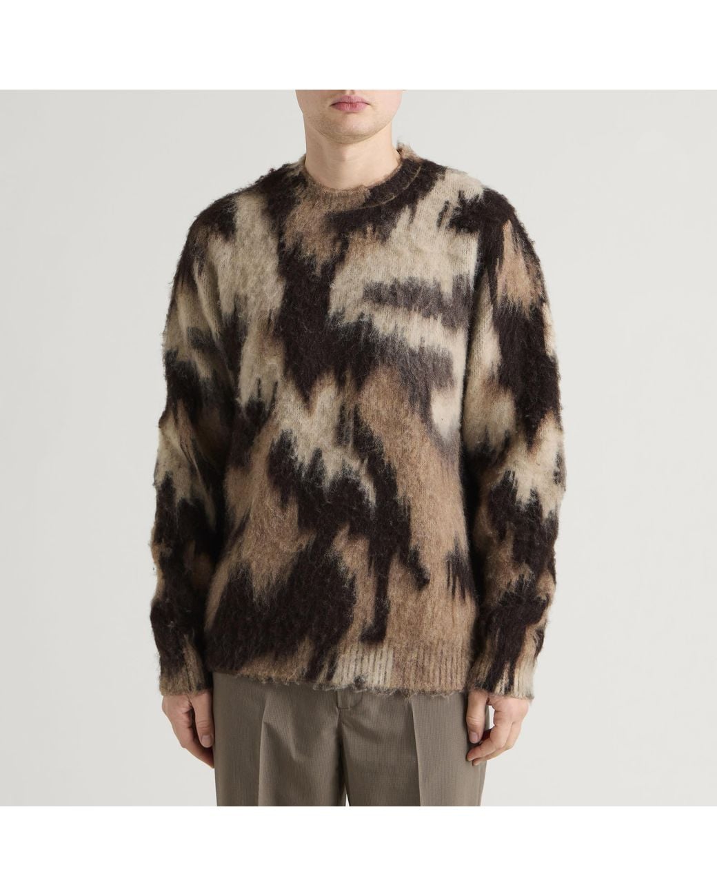 Les Deux Brown Forrest Crew Neck Jumper for men