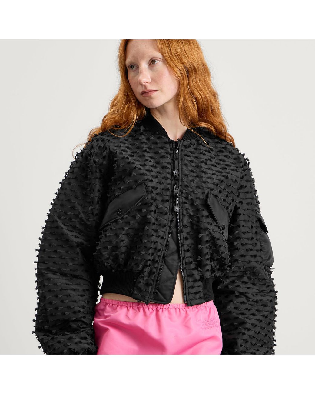 CECILIE BAHNSEN Black Callie Bomber Jacket