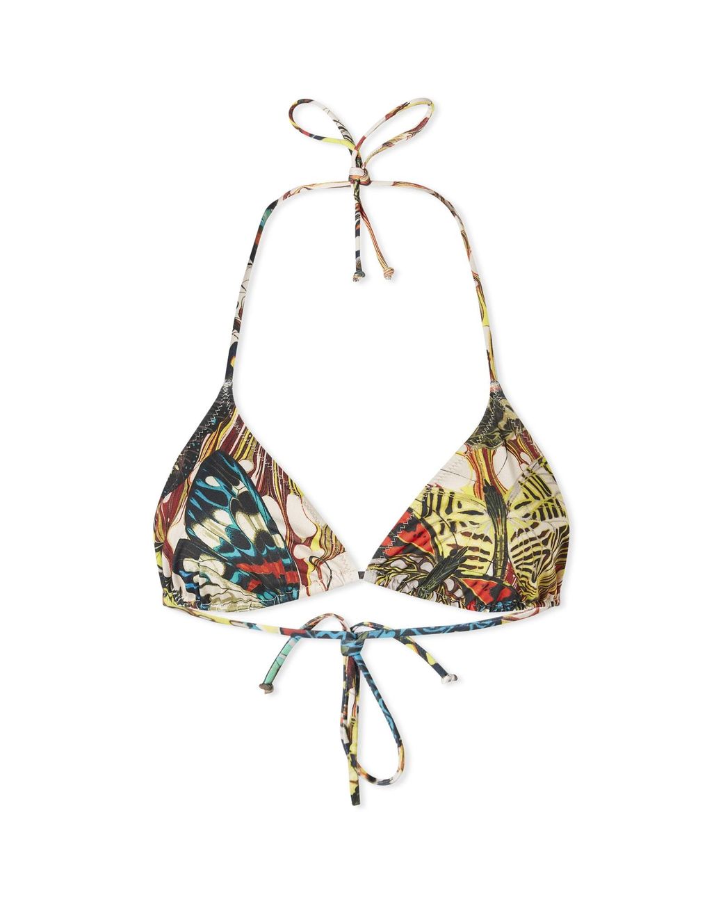 【Jean Paul Gaultier】プリントトライアングルビキニトップ Printed triangle bikini top in multicoloured - Jean Paul