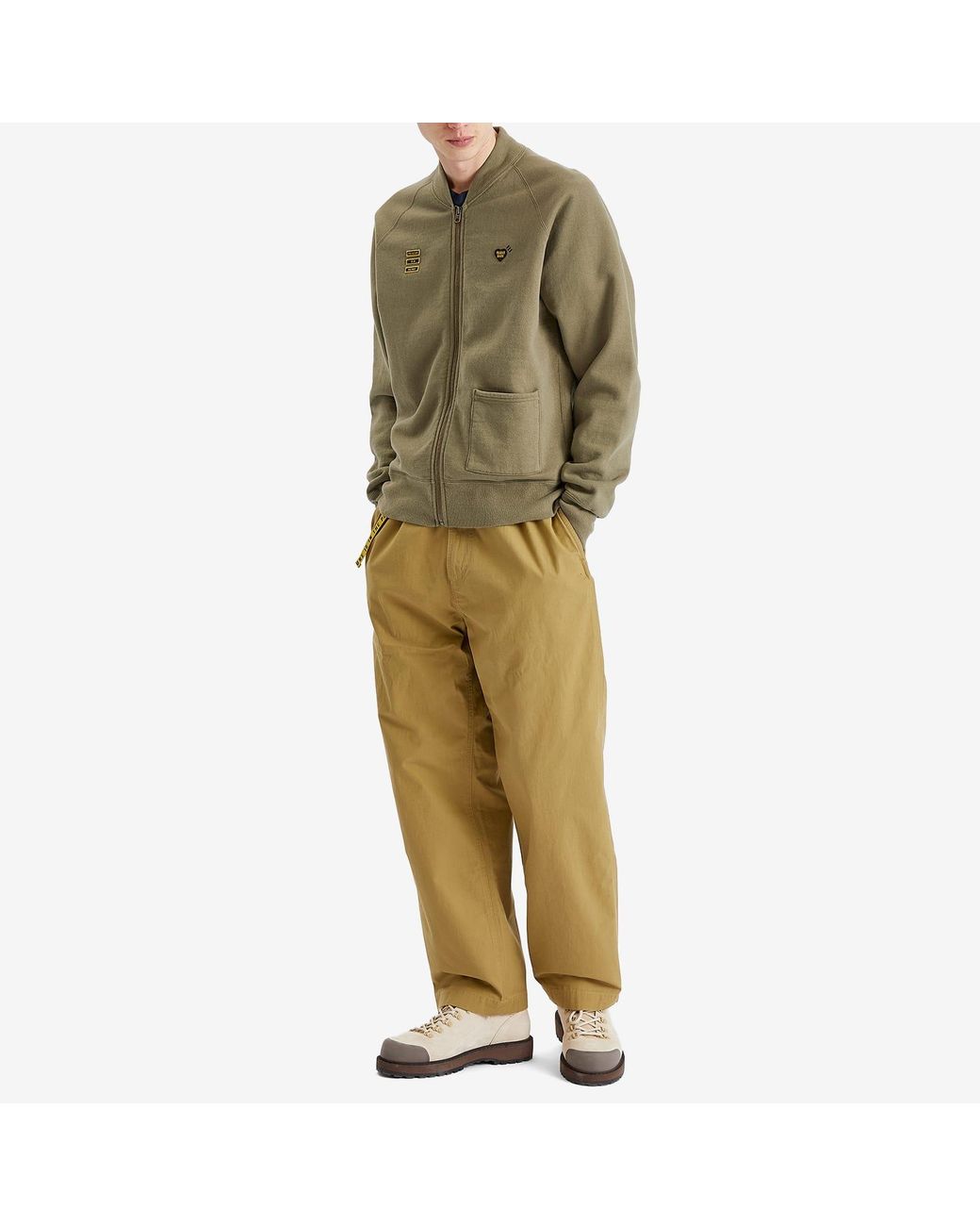 Human Made Green Heart Zip Jersey Bomber Jacket for men