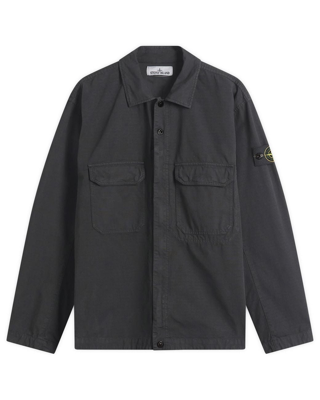 STONE  25AW Ripstop Zip Shirt 黒 L Stone Island Ripstop Zip Shirt Jacket in Black for Men | Lyst