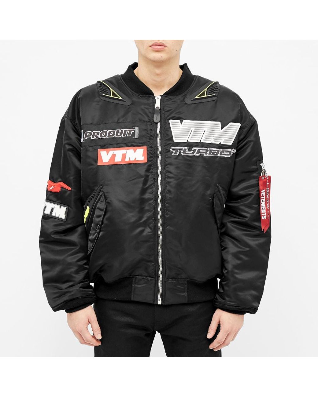 Vetements Motorcycle Bomber Jacket in Black for Men | Lyst