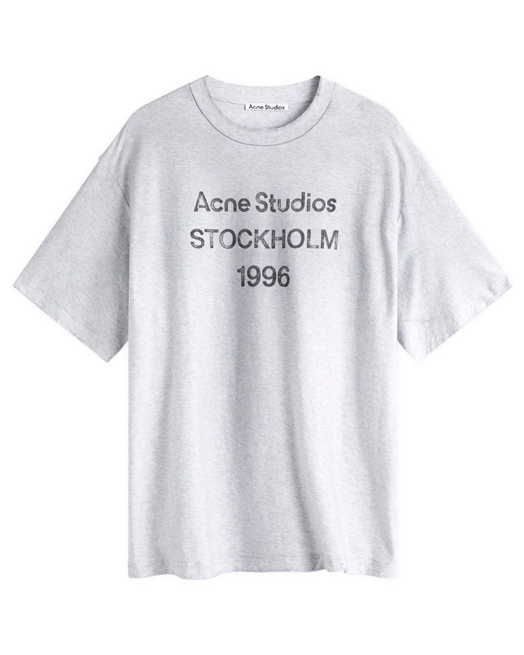 Acne White Exford 1996 Logo T-Shirt for men