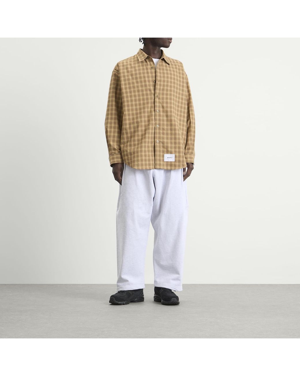 (w)taps Natural Txt 01 Long Sleeve Shirt for men