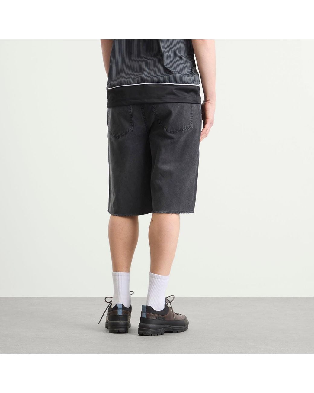 Umbro Gray Washed Drill Shorts for men