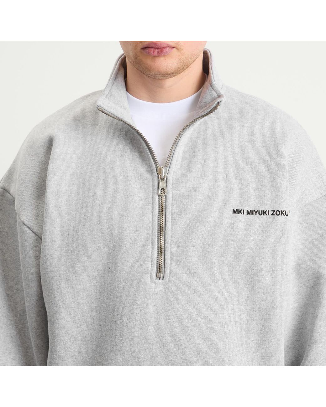 MKI Miyuki-Zoku Gray Uniform Quarter Zip for men