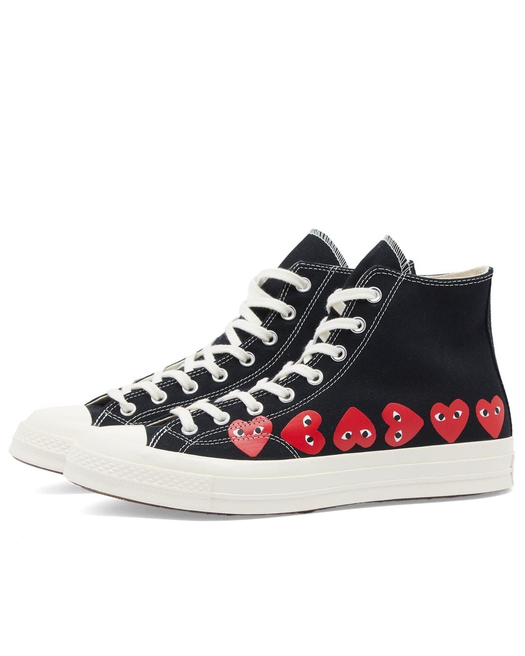 COMME DES GARÇONS PLAY Blue X Converse Multi Heart High Sneakers for men