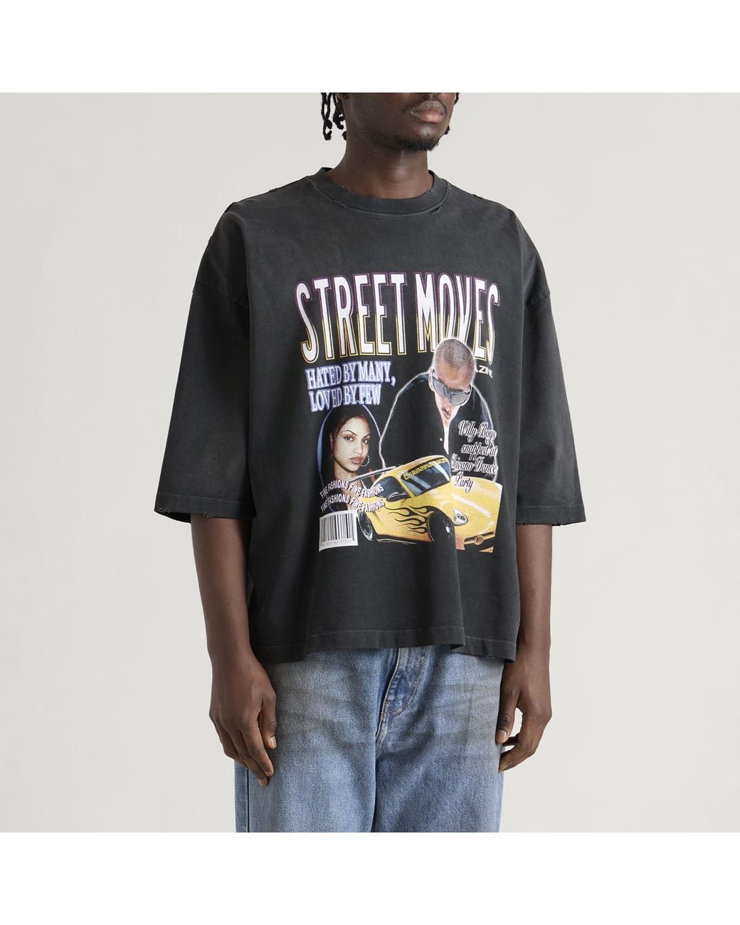 Willy Chavarria Black Street Moves Buffalo T-Shirt for men