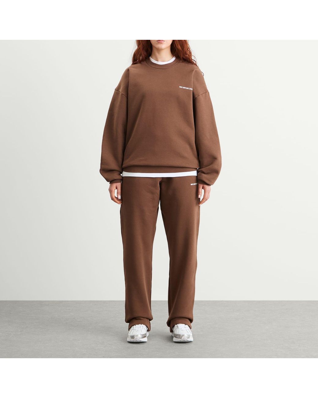 MKI Miyuki-Zoku Brown Uniform Wide Leg Joggers