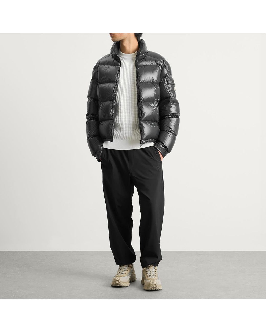Moncler Gray Levitha Cropped Jacket for men