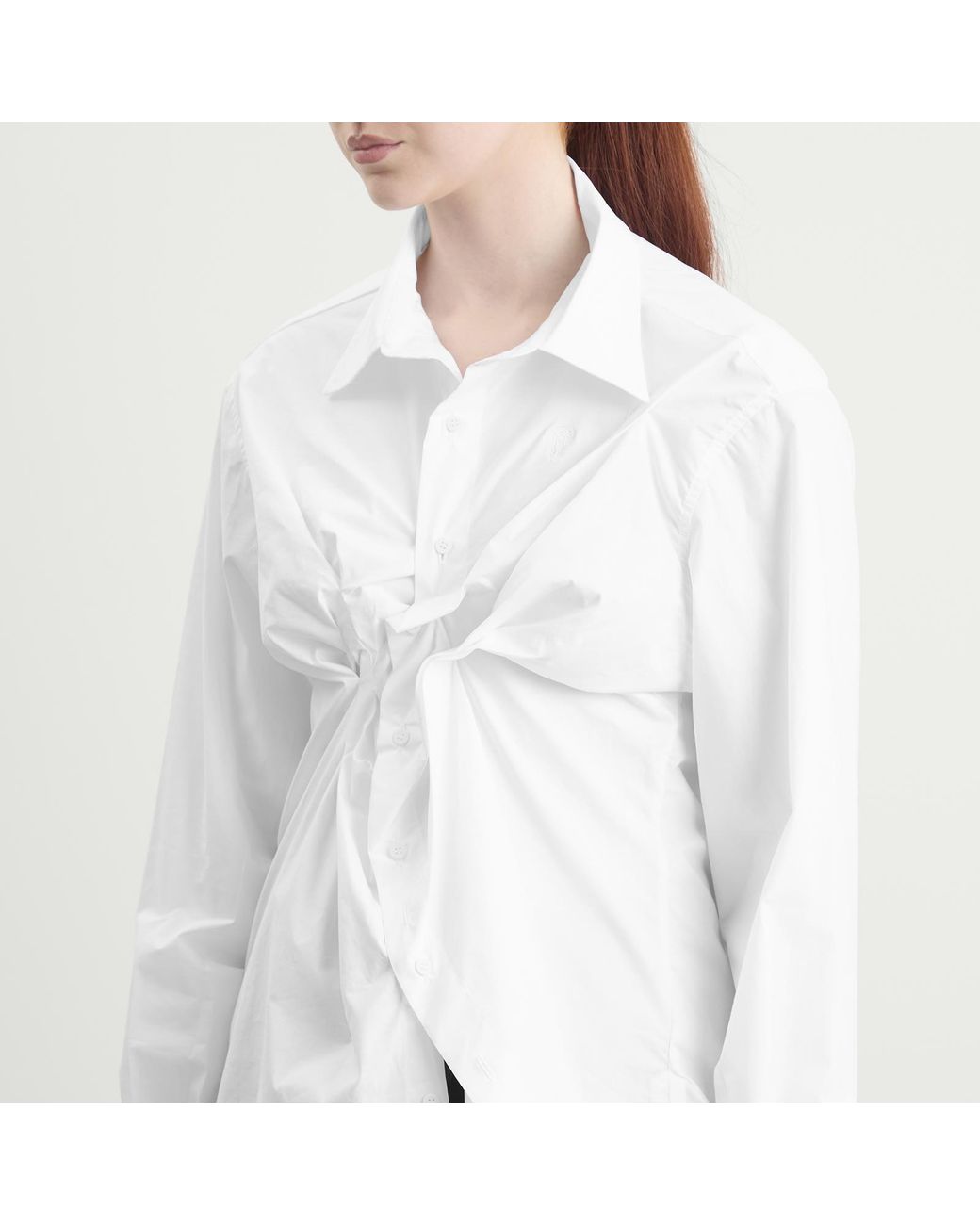 OTTOLINGER White Twisted-Pleat Tailored Shirt