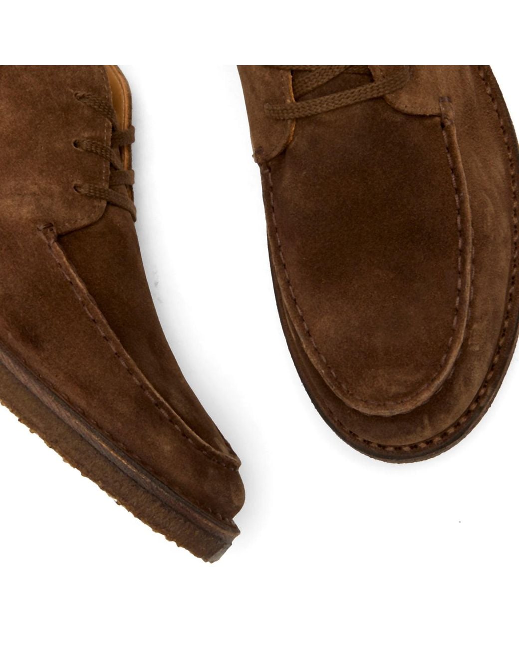 Drake's Brown Crosby Moc Toe Chukka Boots for men