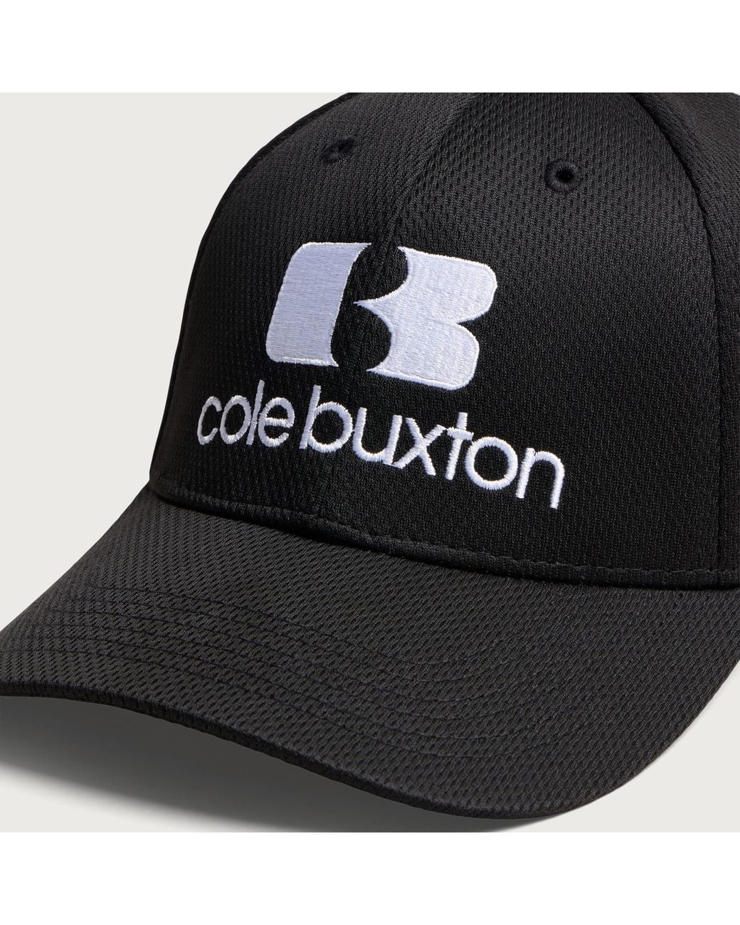 Cole Buxton Black Icon Logo Cap for men