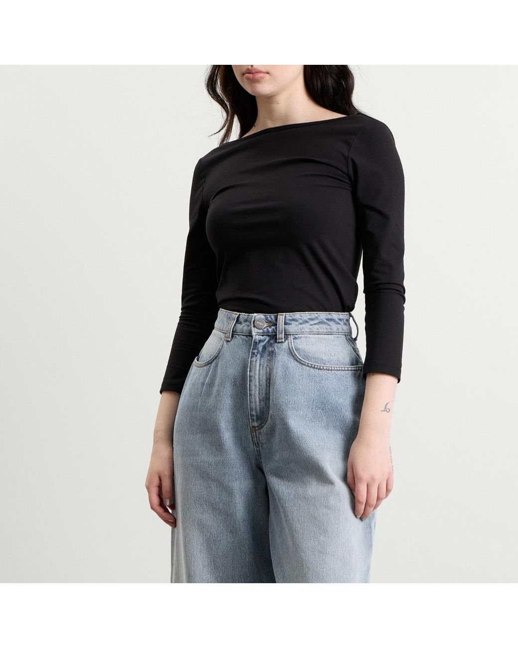 Rohe Blue High-Waist Sculptural Denim Jeans