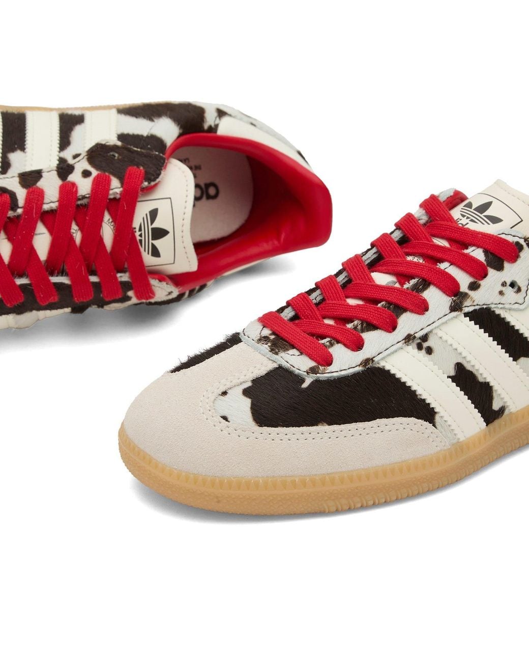 Adidas Red Samba Og Cow Sneakers