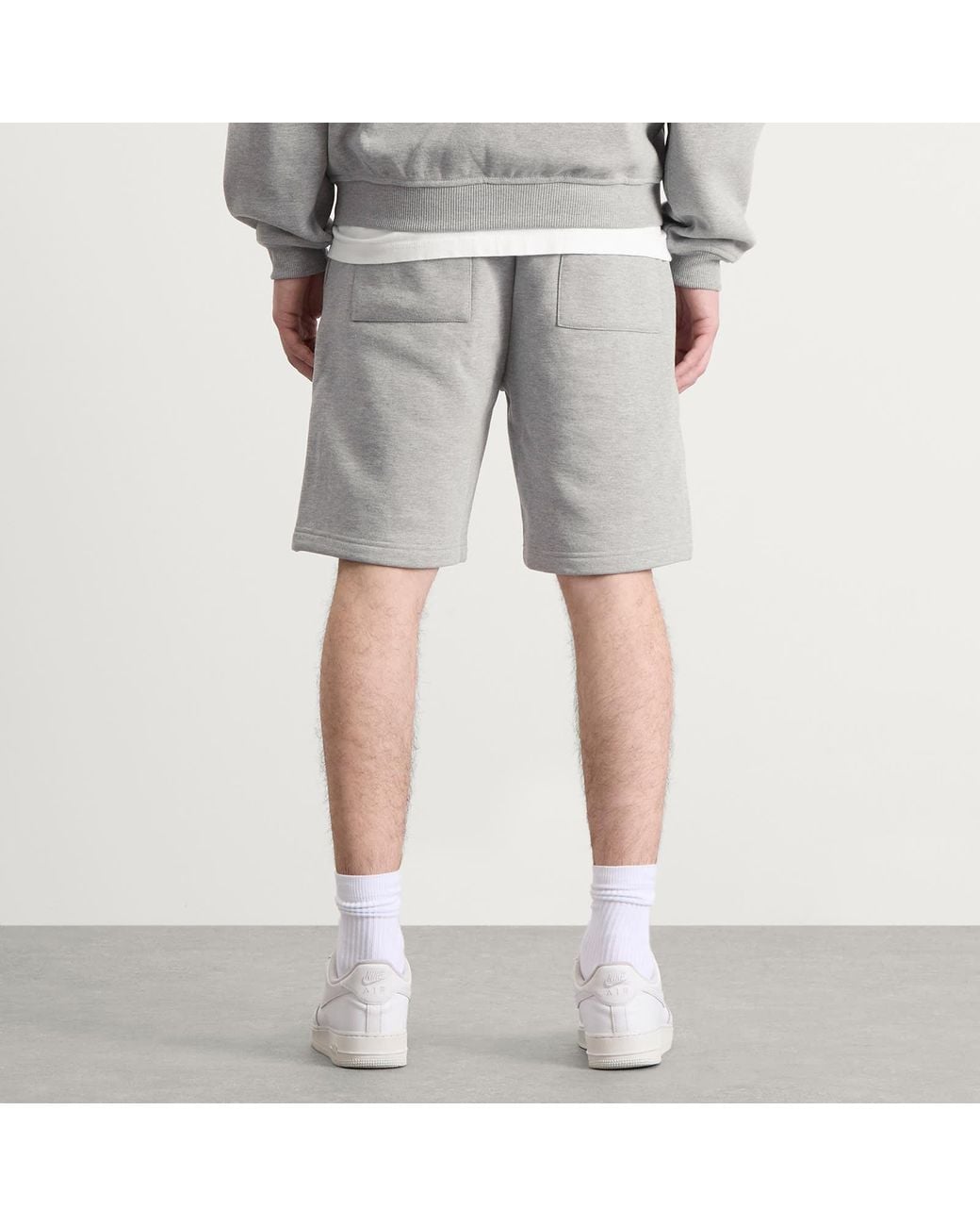 Annie Hood Gray College Sweat Shorts for men
