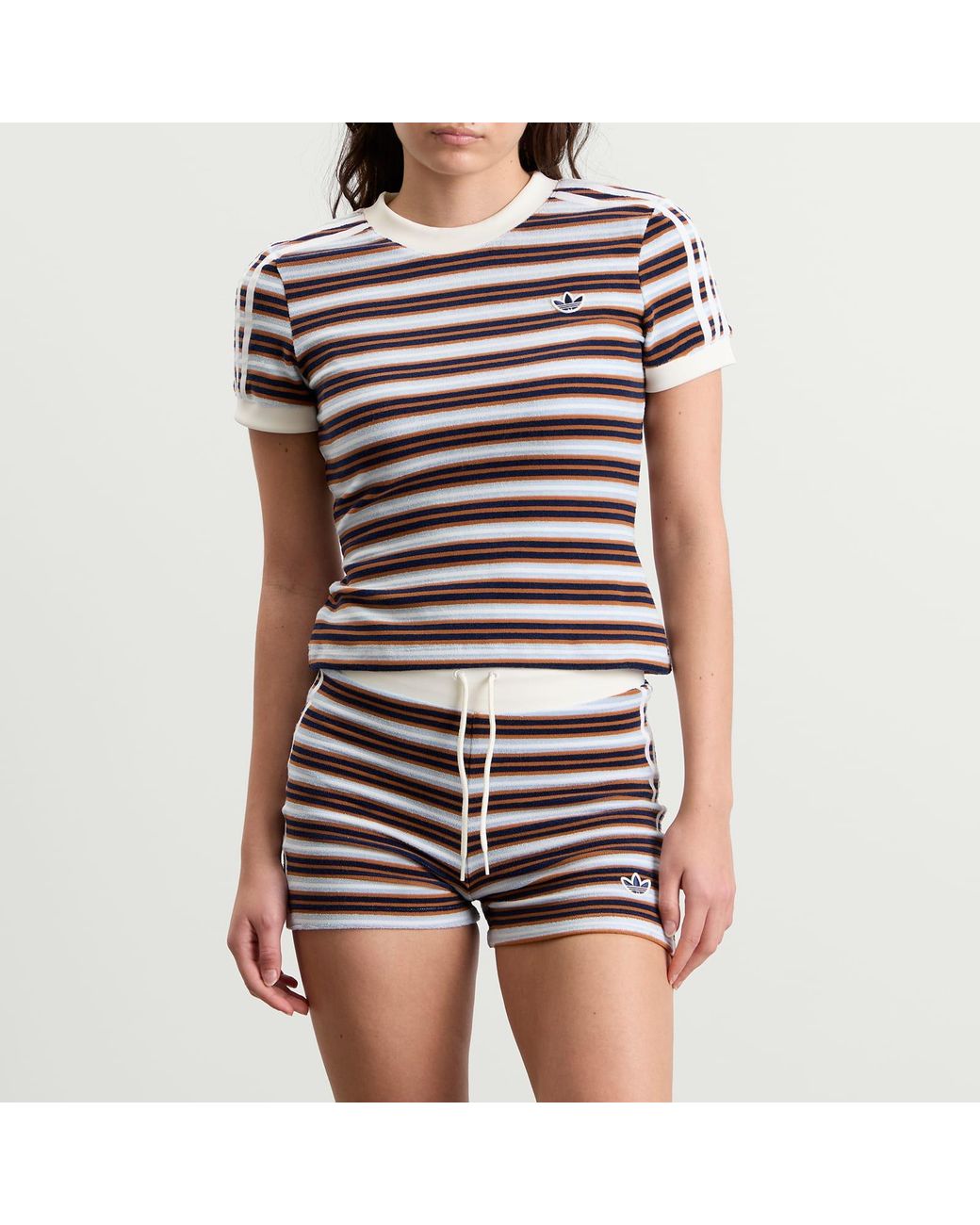 Adidas Multicolor Striped Terry T-Shirt