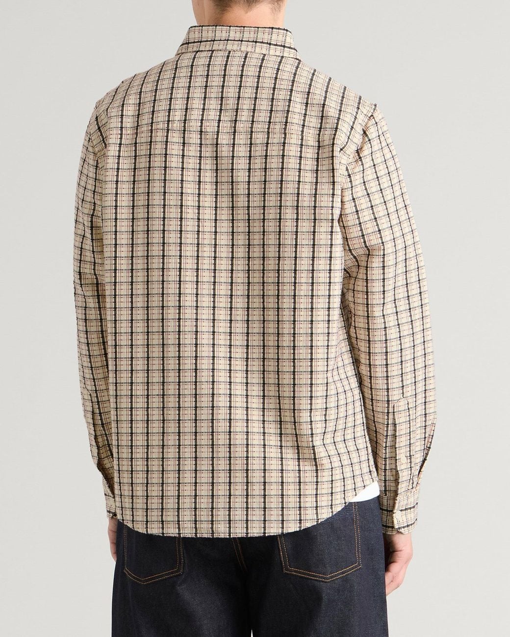 Dobby Colouring In Wax London Shelly Dobby Check Shirt in White for Men | Lyst