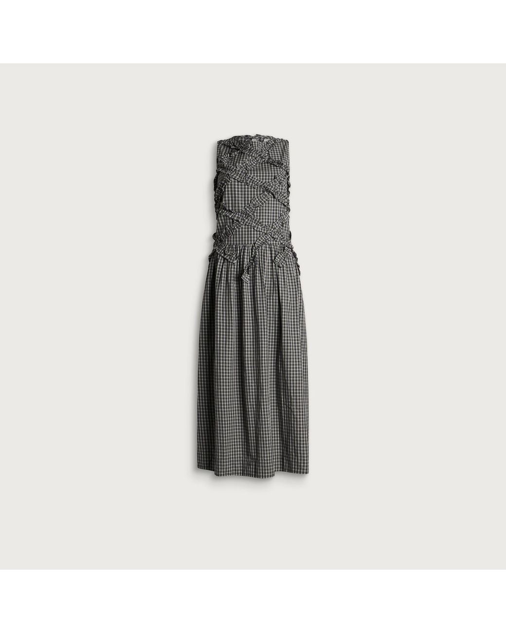 Damson Madder Gray Elora Midi Sleeveless Midi Dress
