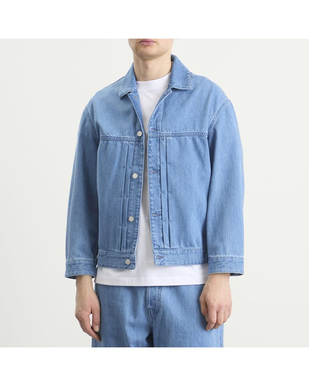 EBIT Blue Octagon Patch Denim Jacket for men