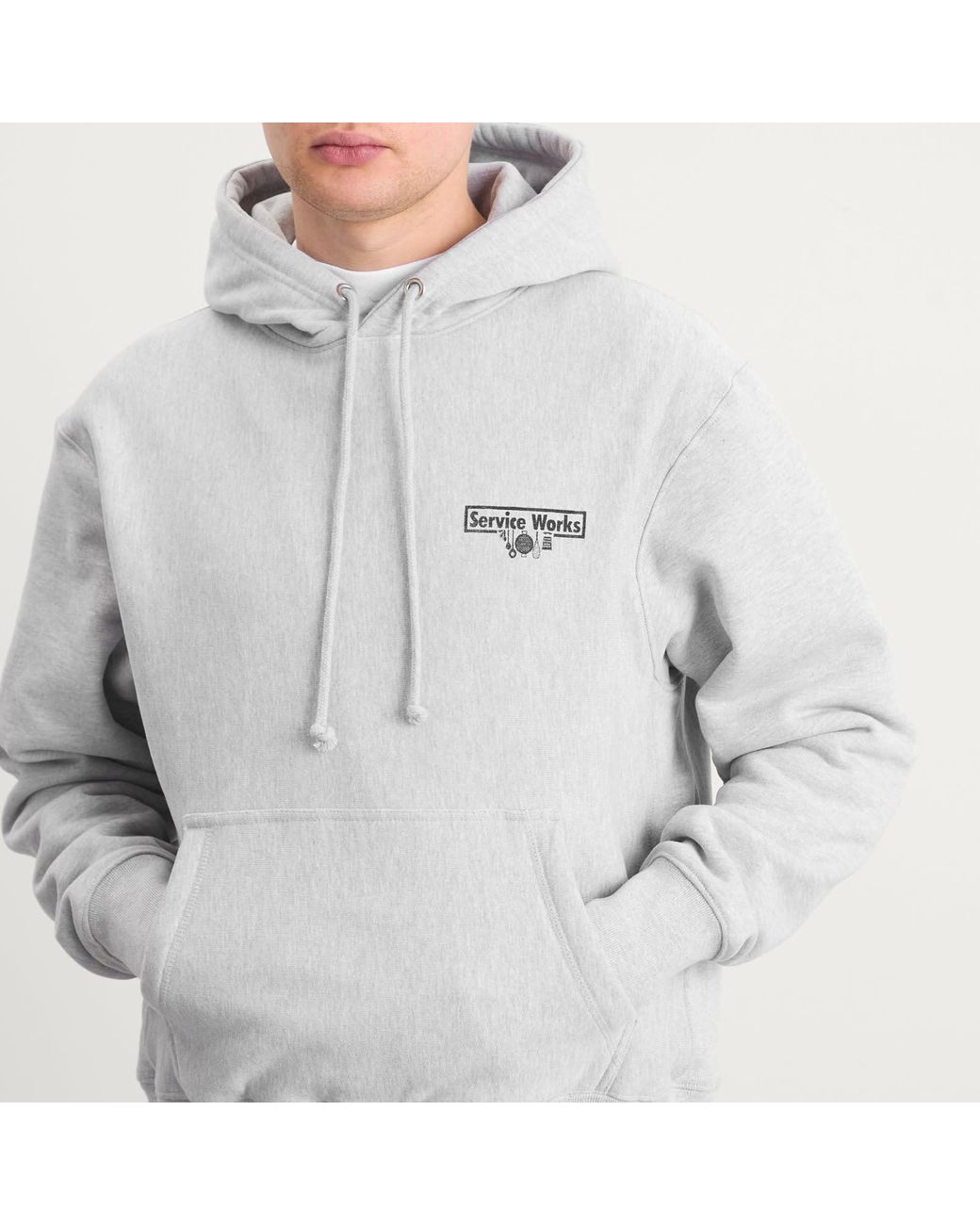 Service Works Gray Trademark Hoodie for men