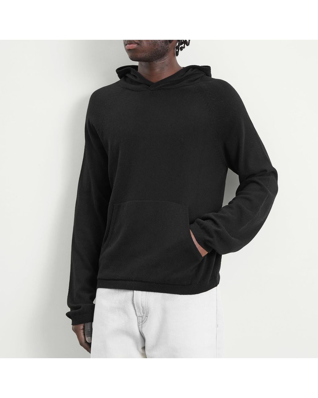 Our Legacy Black Silk Knitted Hoodie for men