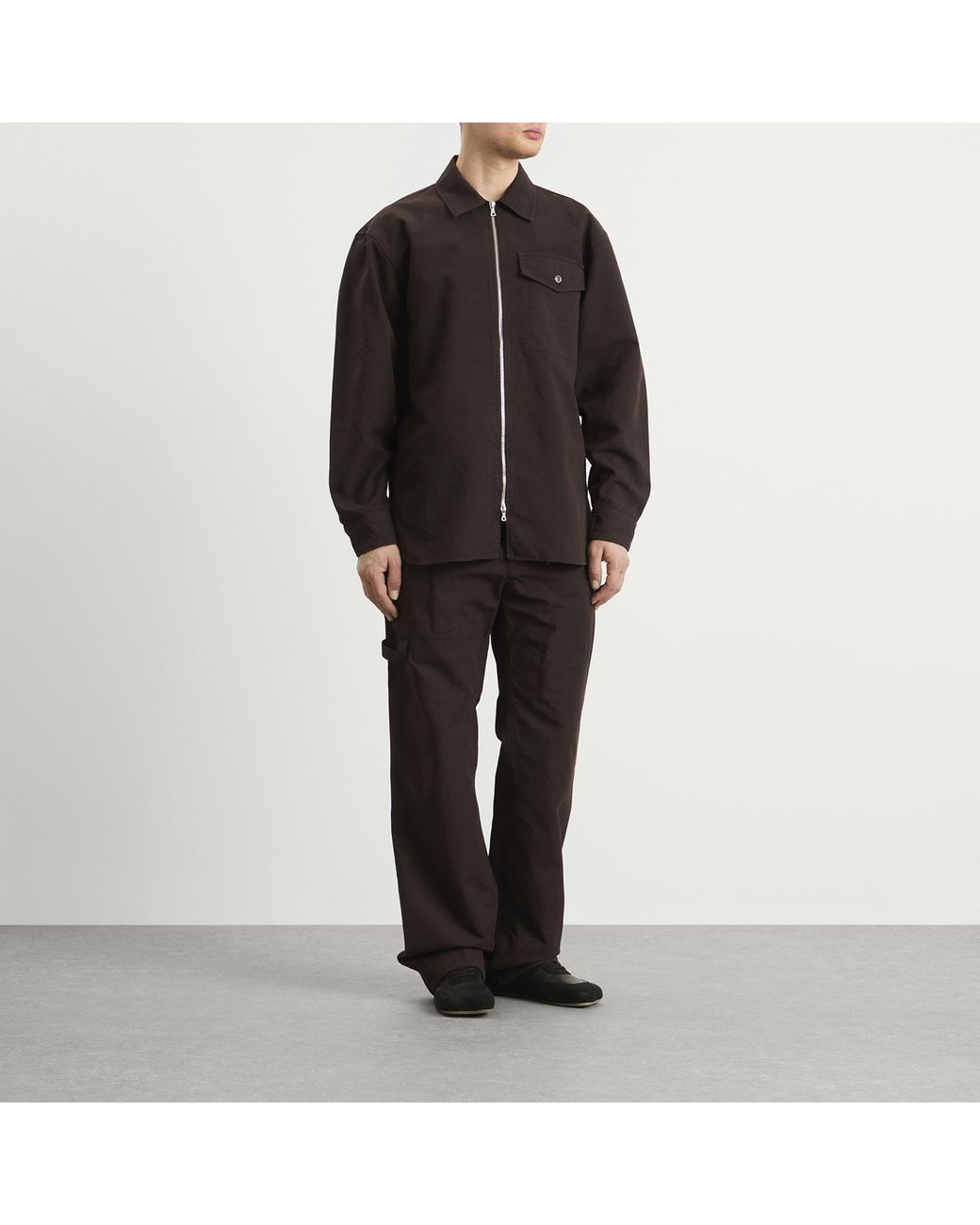 Dries Van Noten Gray Overdyed Double Weave Cotton Cargo for men