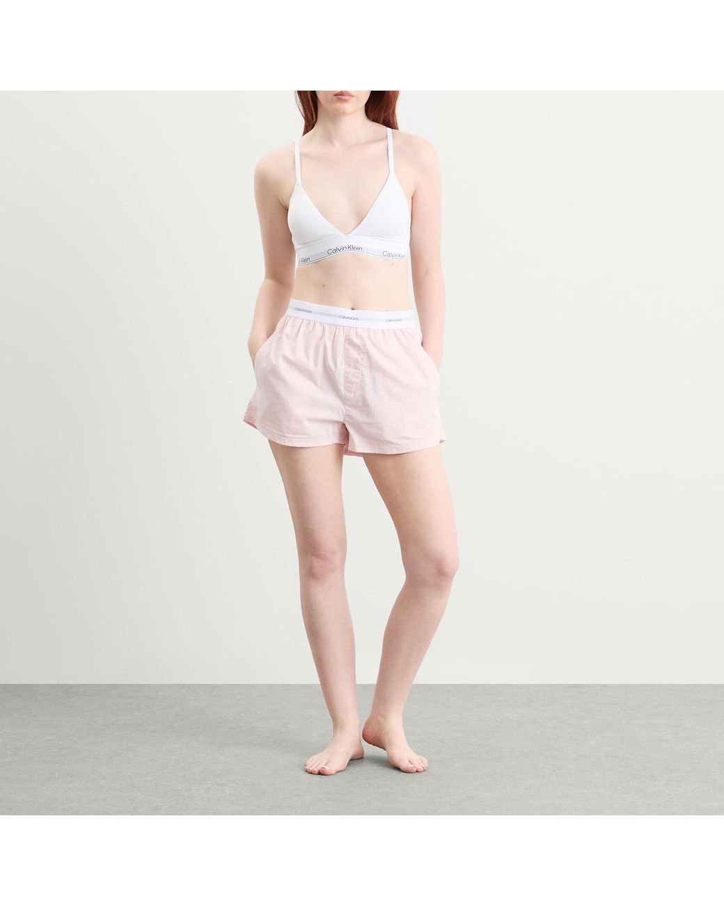 Calvin Klein White Icon Lightly Lined Triangle Bra