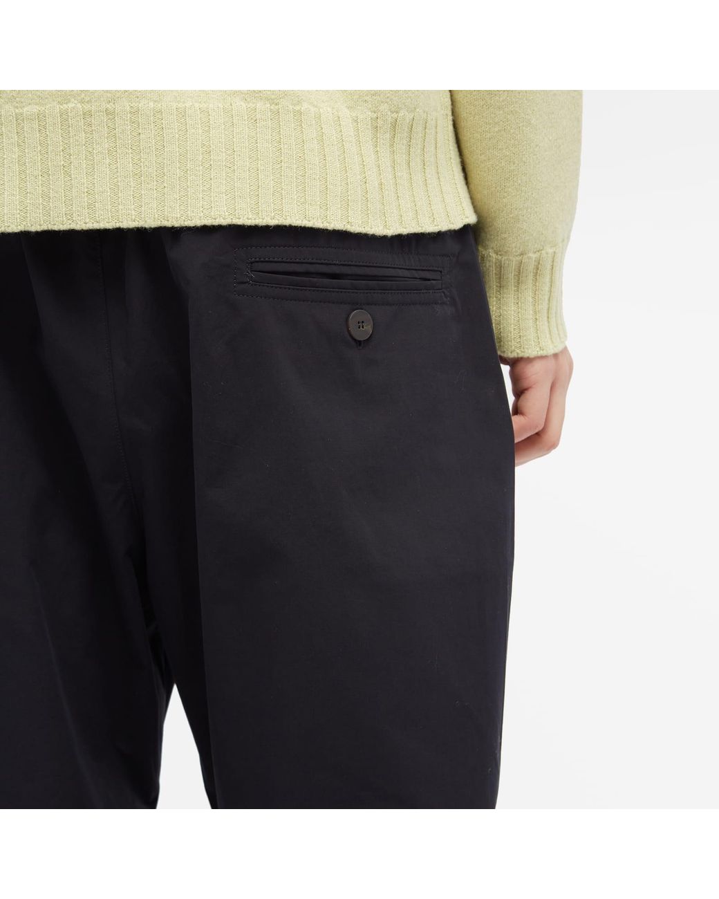 Studio Nicholson Gentile Elasticated Waist Pleat Pants in Blue for