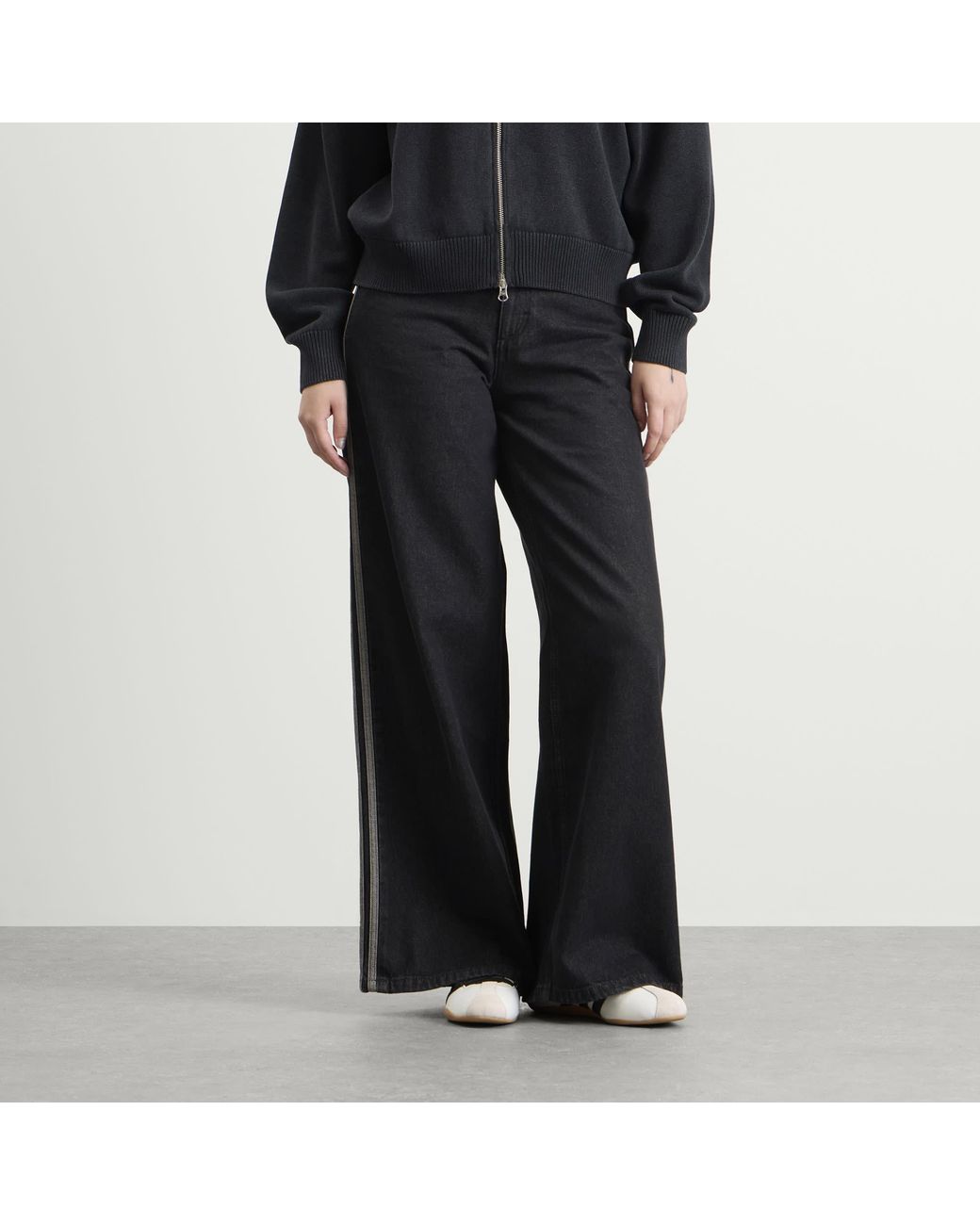 Adidas Blue Wide Leg Denim Pant