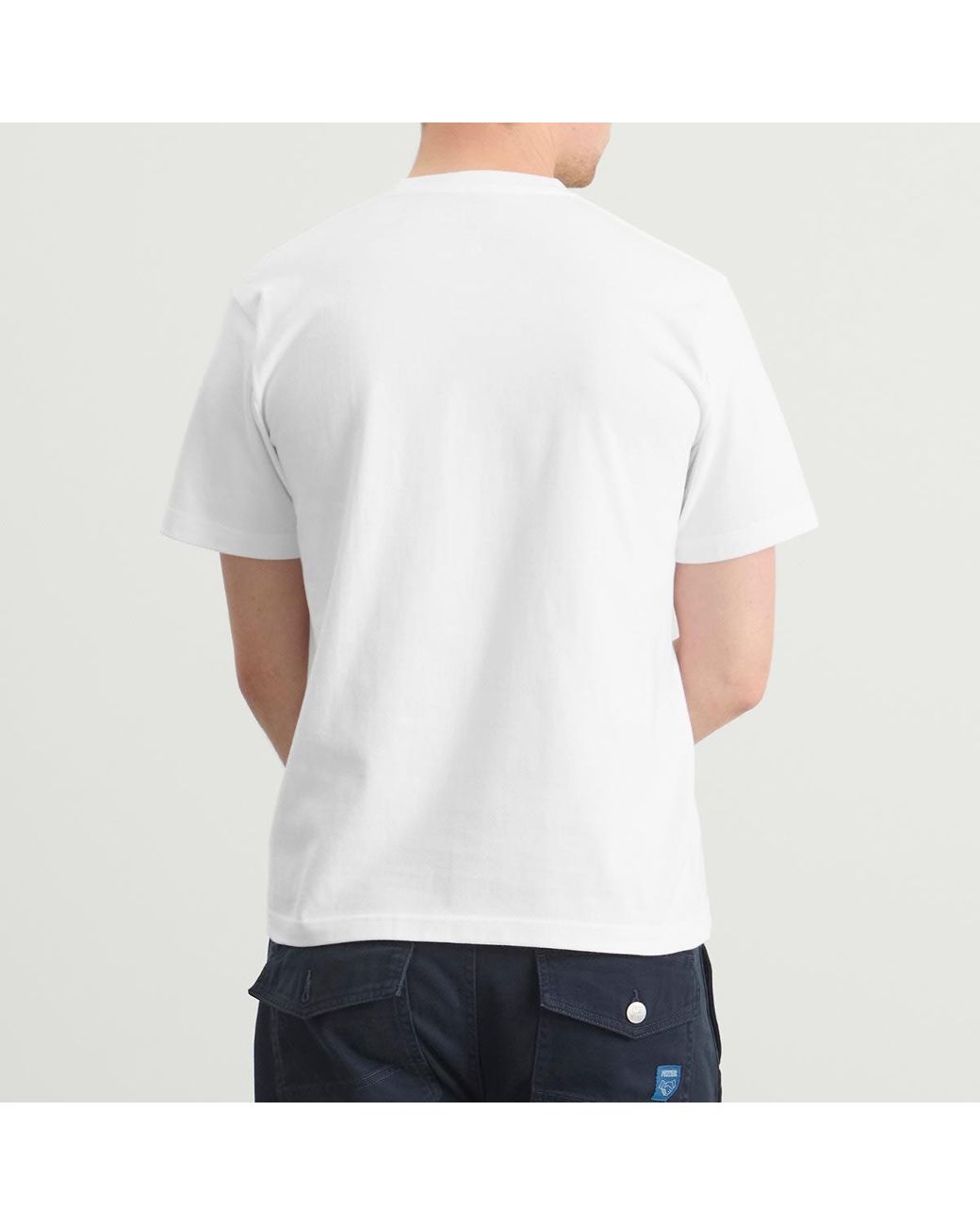 Pexwear White Italic Logo T-Shirt for men