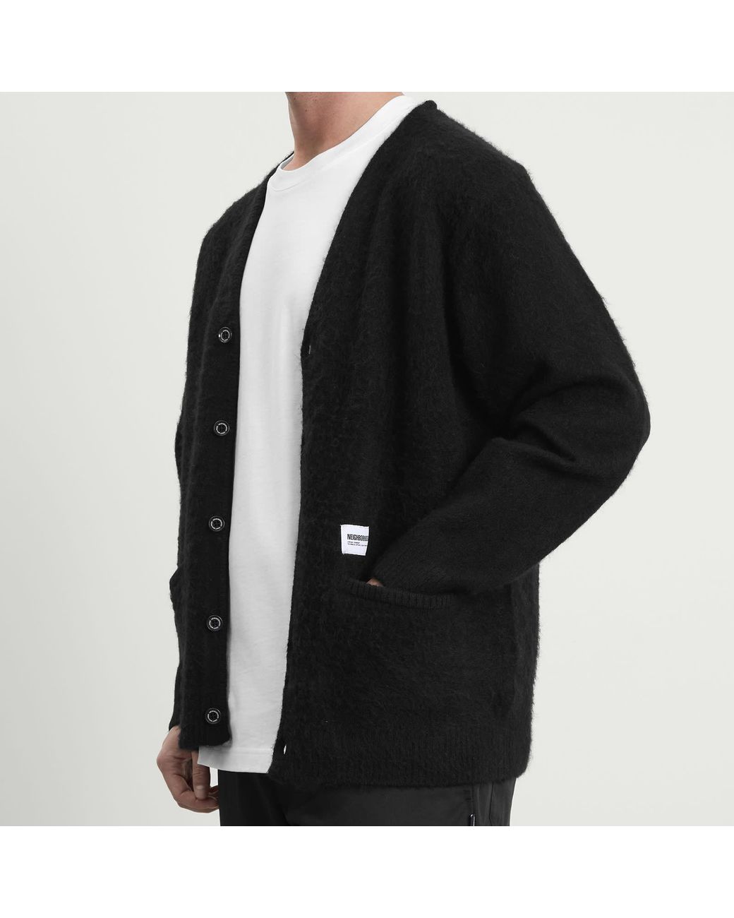 Neighborhood Mohair Cardigan in Black for Men | Lyst