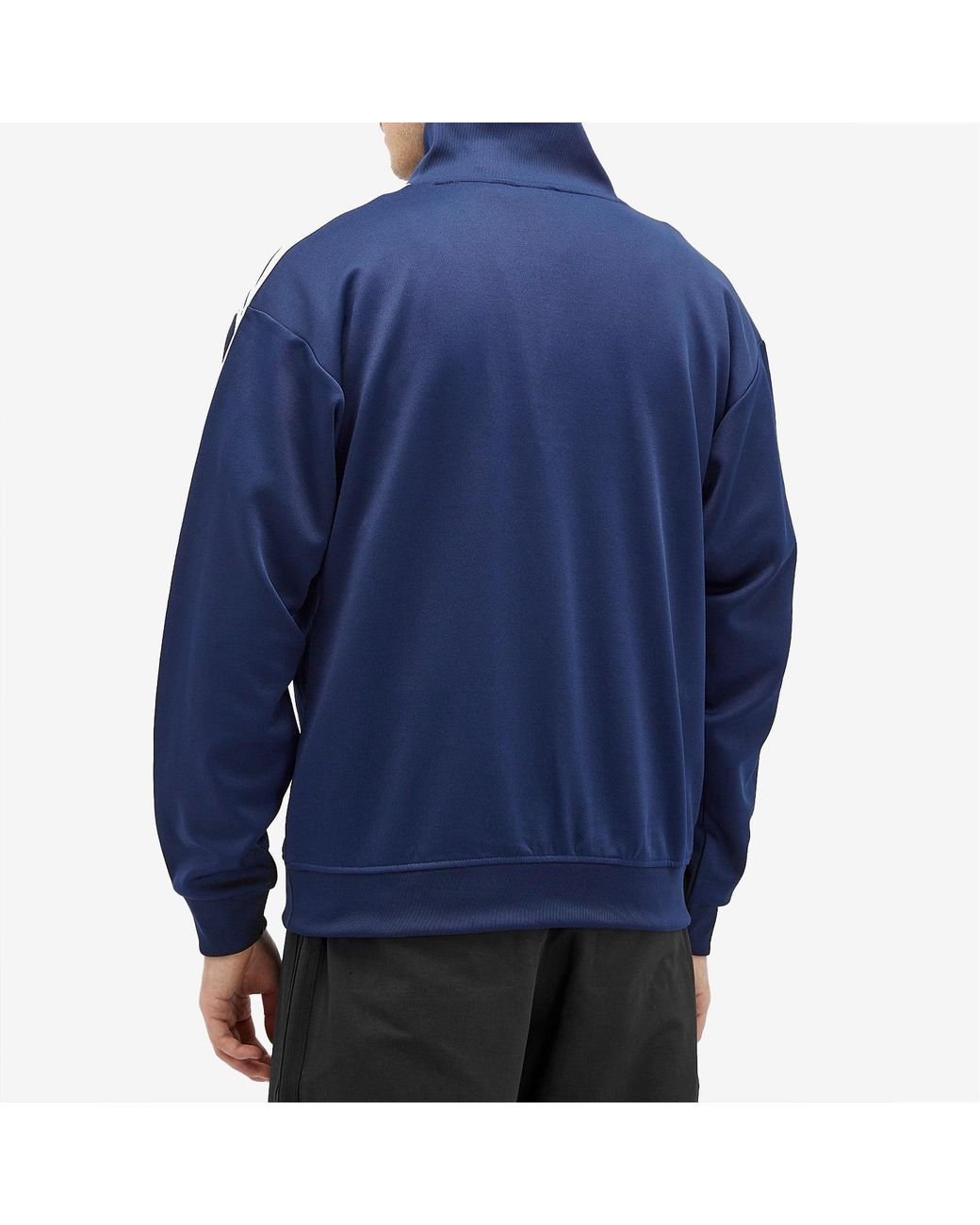 adidas Funnel-Neck Quarter-Zip Track Top in Blue for Men | Lyst