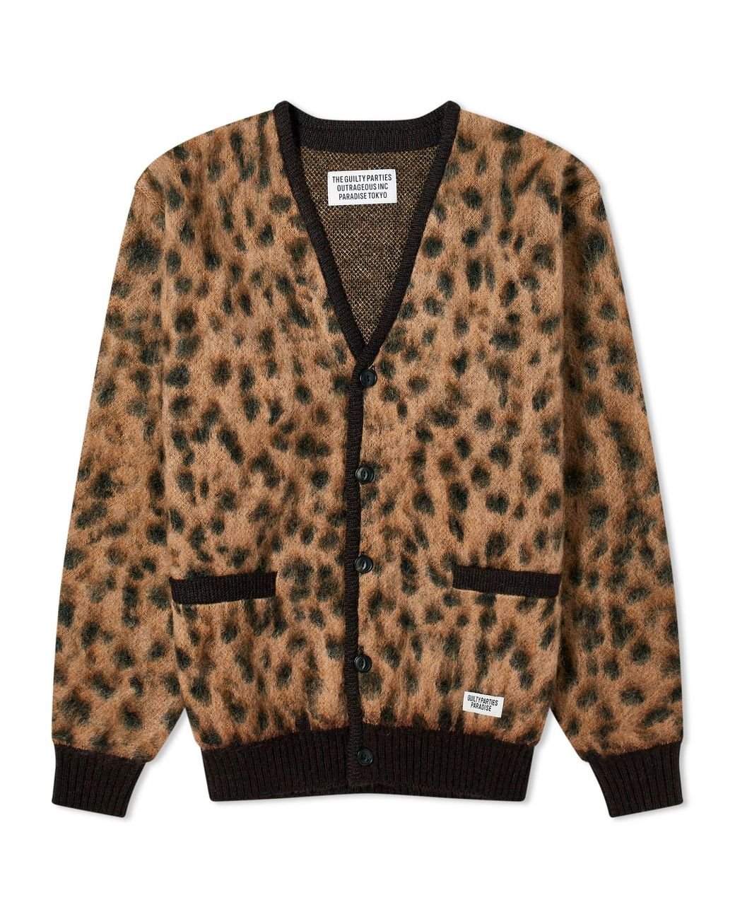 Wacko Maria Leopard Mohair Cardigan in Brown for Men | Lyst UK Wacko Maria Leopard Mohair Cardigan in Brown for Men | Lyst UK