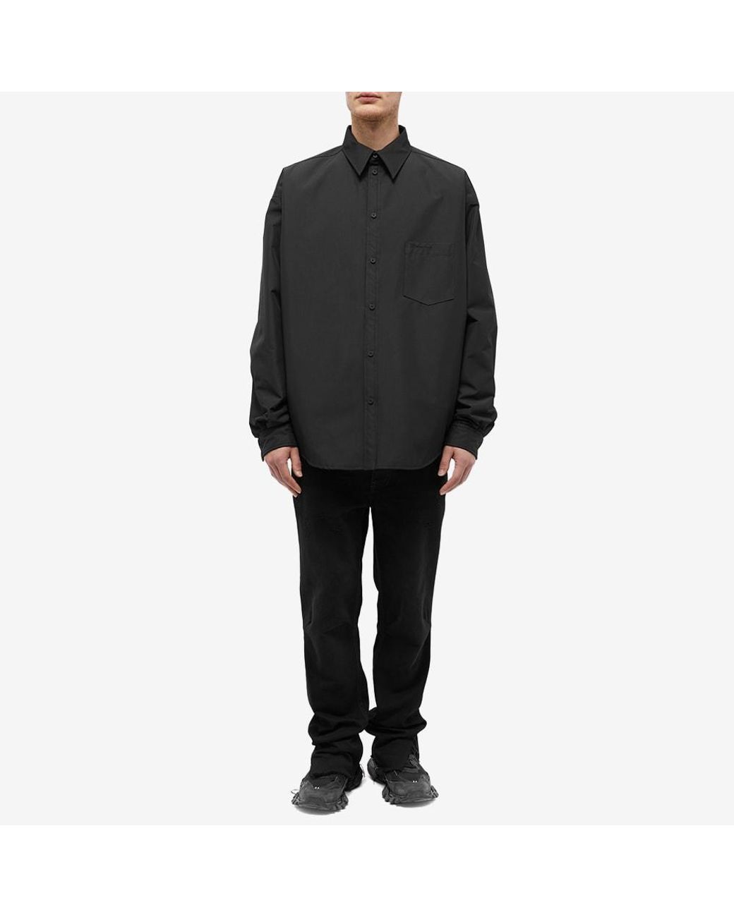 Balenciaga Padded Overshirt in Black for Men Lyst Australia