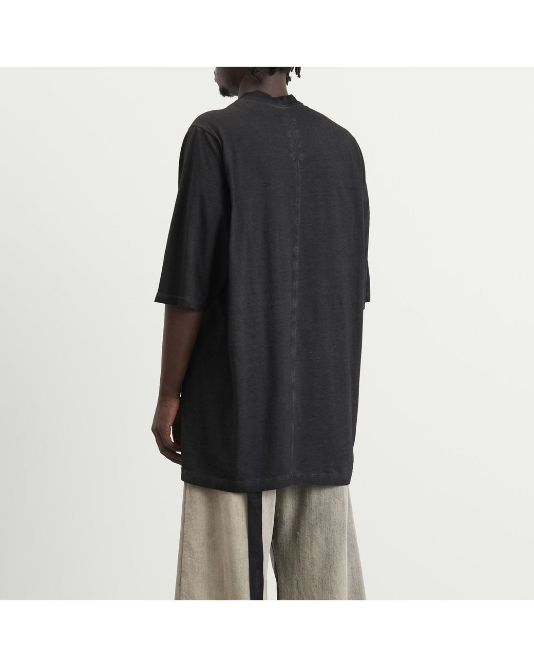 Rick Owens Black Jumbo Logo T -Shirt for men