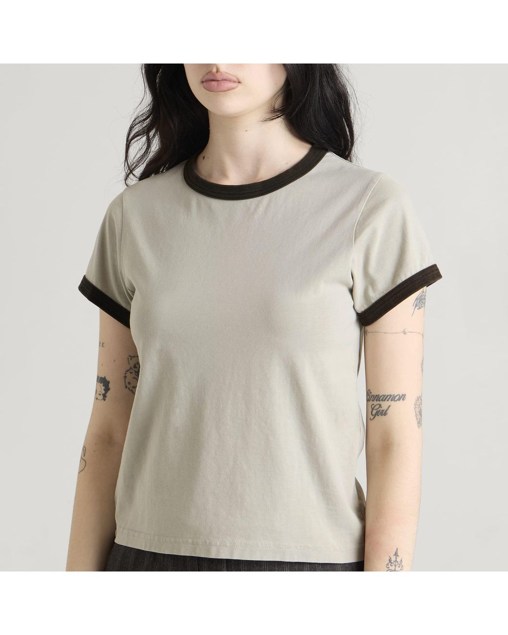mfpen Gray Ringer T-Shirt