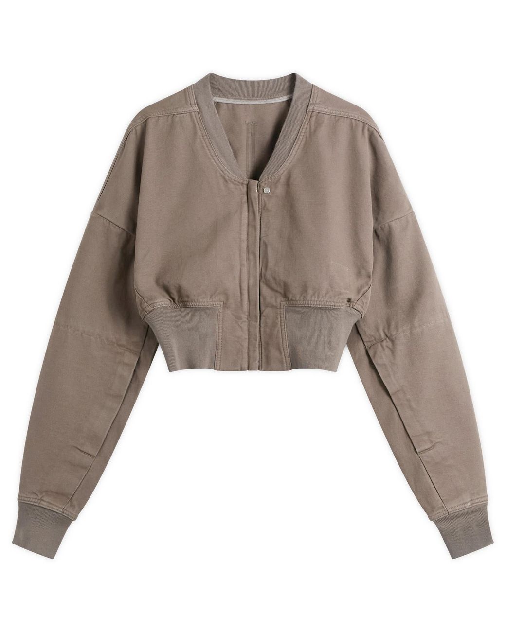 Rick Owens Brown Cropped Flight Jacket