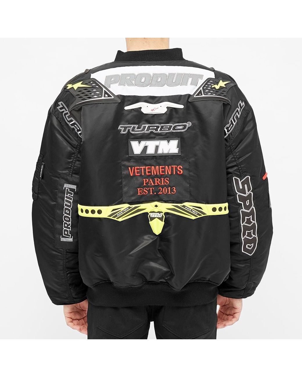 Vetements Motorcycle Bomber Jacket in Black for Men | Lyst