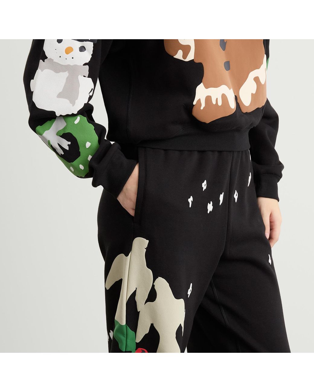Skims Black X Cpfm Printed Straight Leg Pant