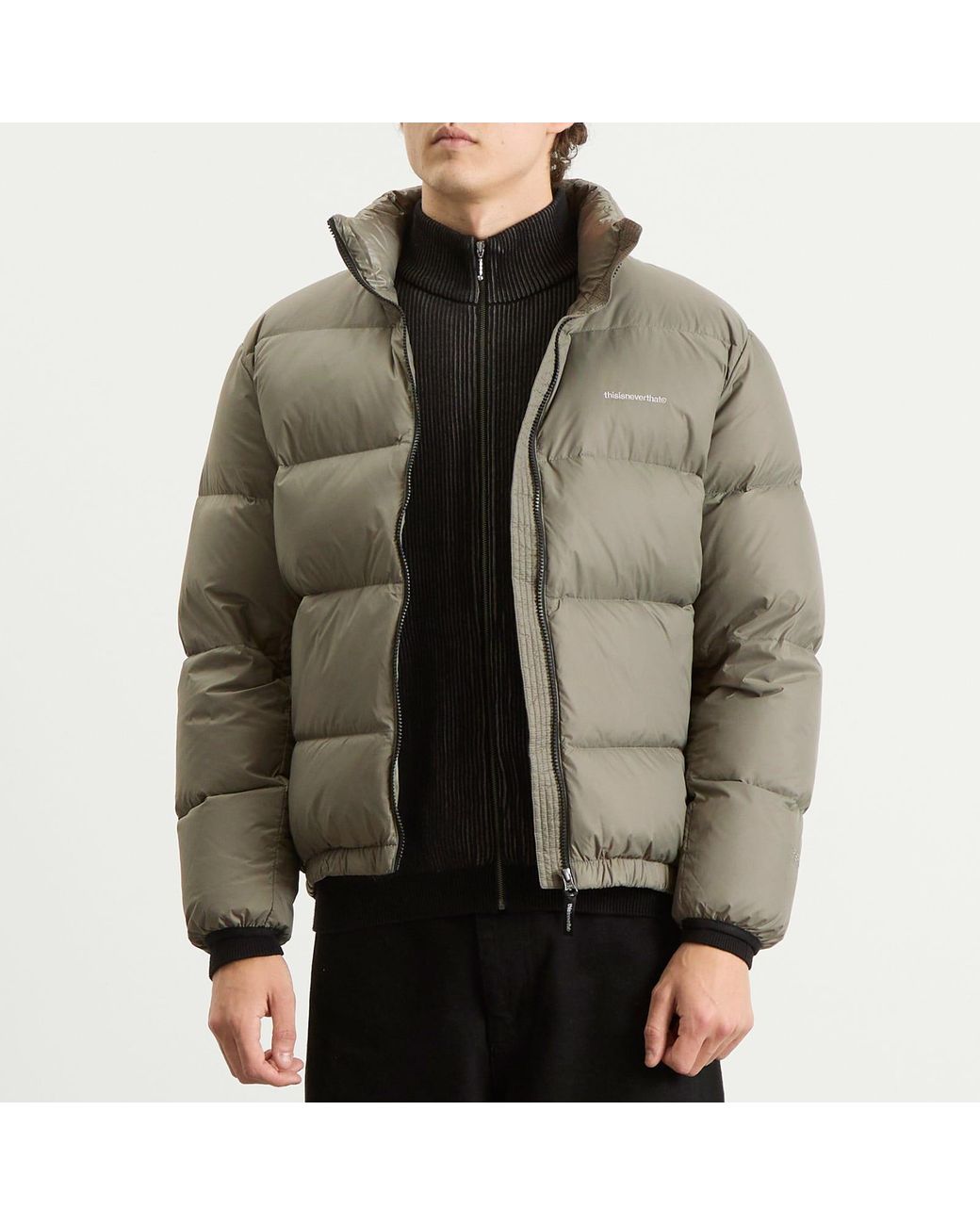 Thisisneverthat Gray Pertex T Down Jacket for men
