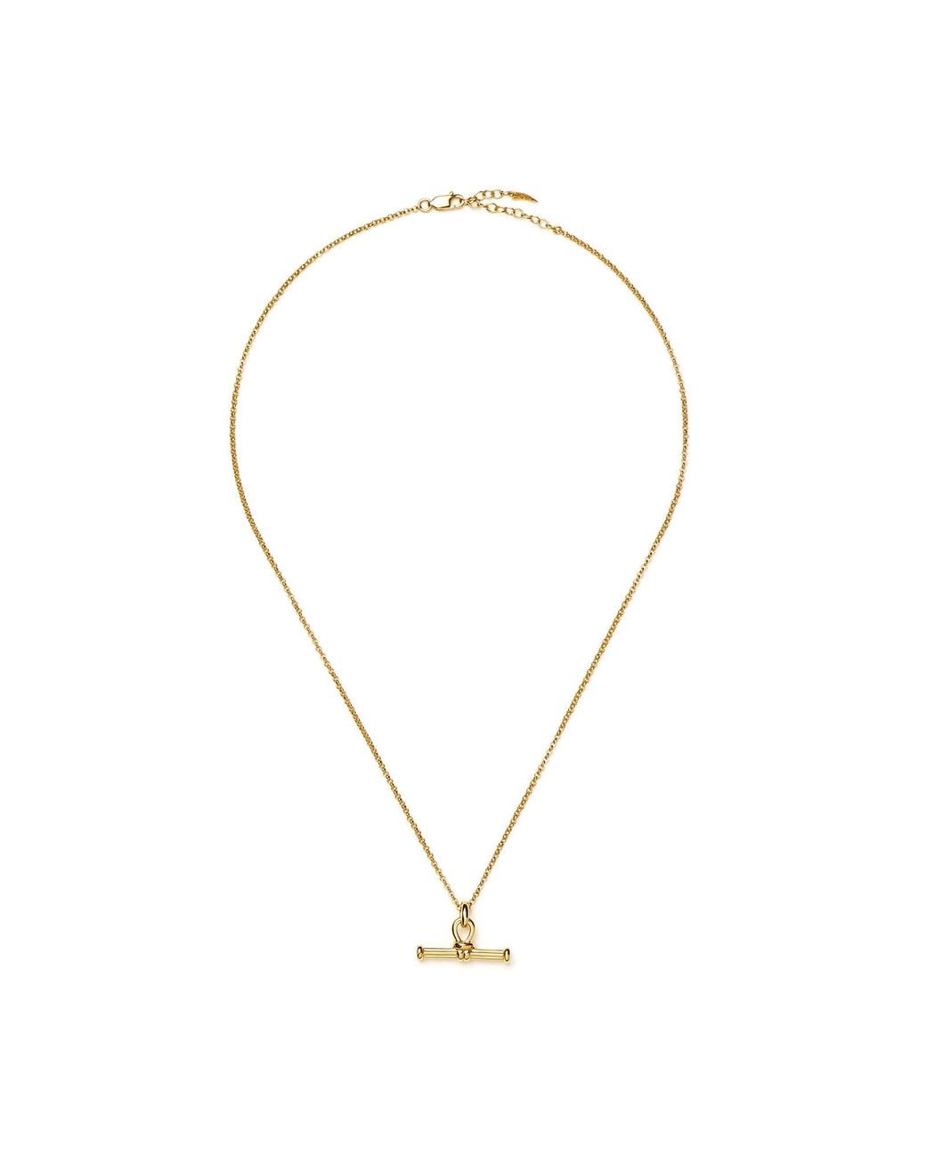 Missoma Metallic Ridge T-Bar Chain Necklace