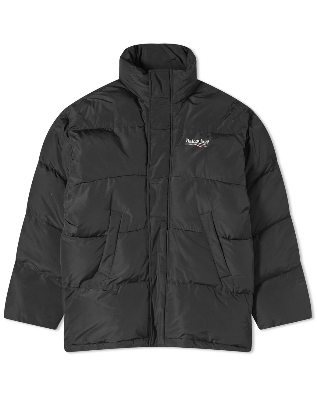 Balenciaga Political Campaign Puffer Jacket in Black for Men | Lyst