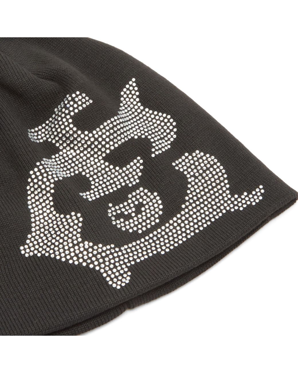 ICECREAM Black Crystal Beanie for men