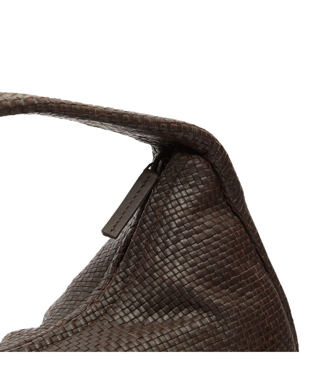 St. Agni Brown Woven Large Bon Bon Bag
